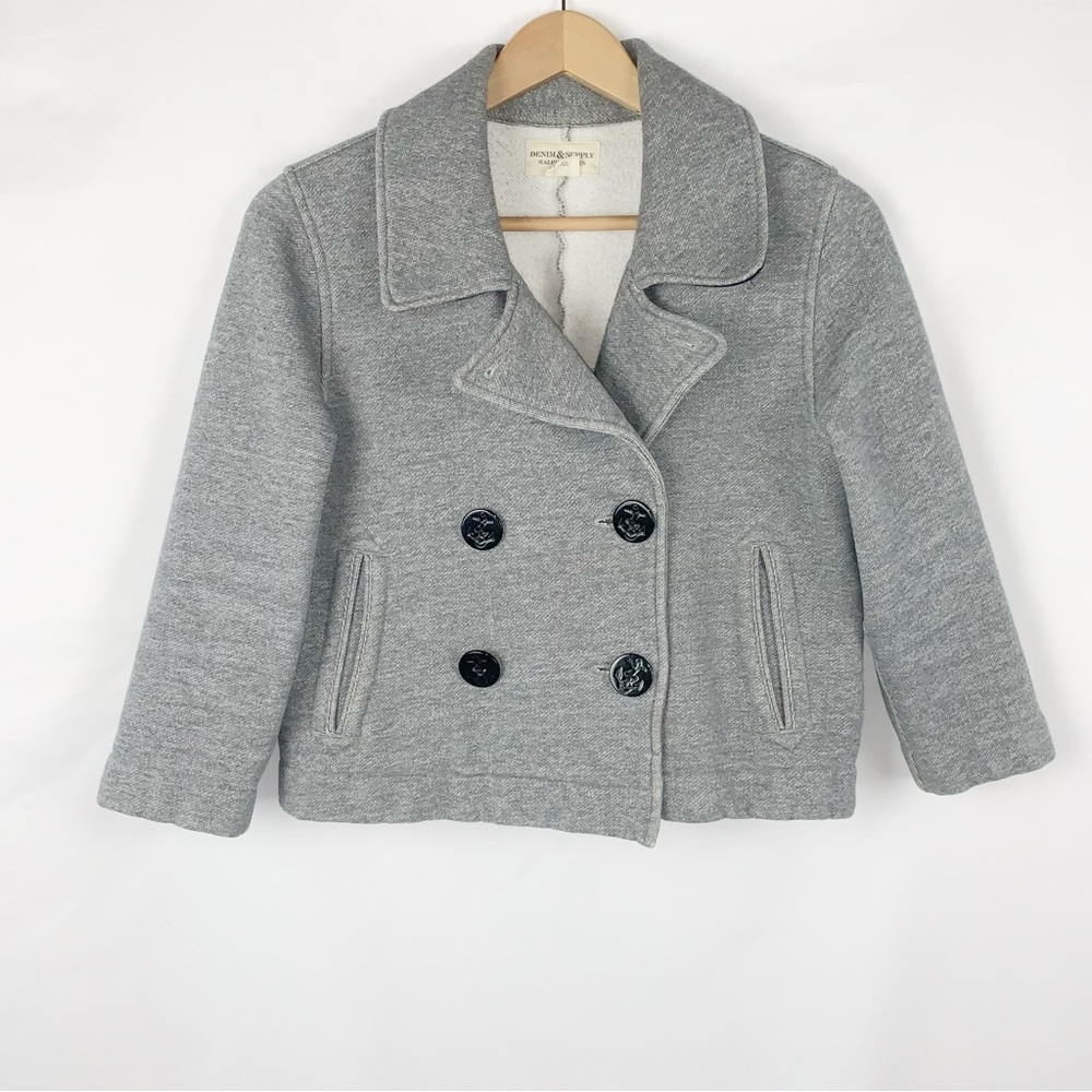 Ralph Lauren Denim & Supply Double Breasted Boxy Gray Jacket